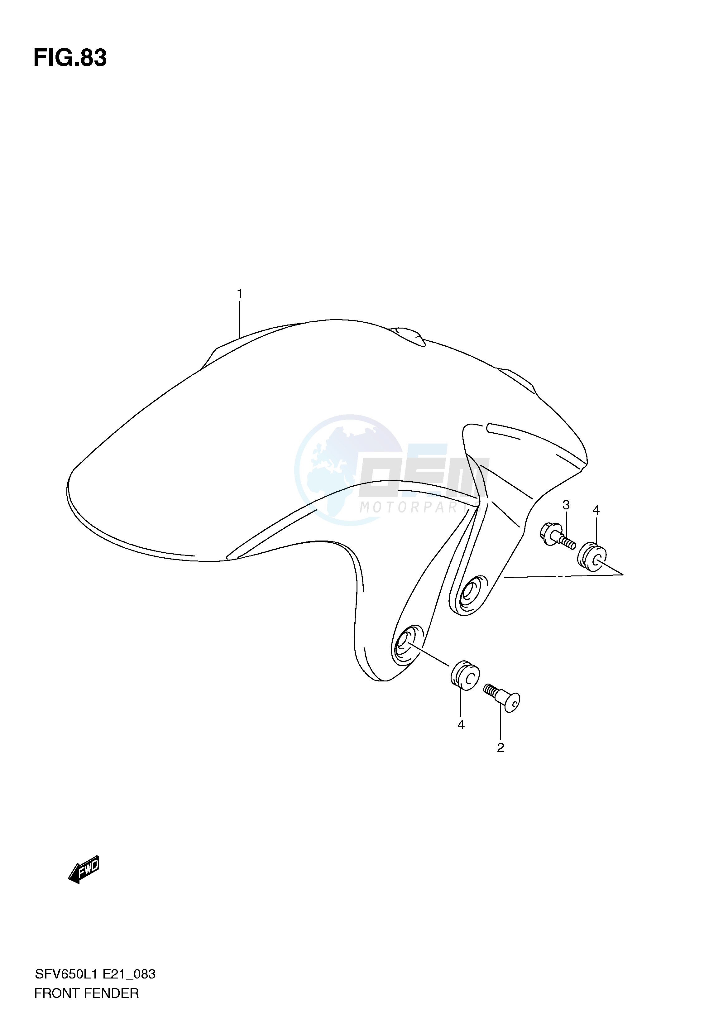 FRONT FENDER (SFV650L1 E21) image