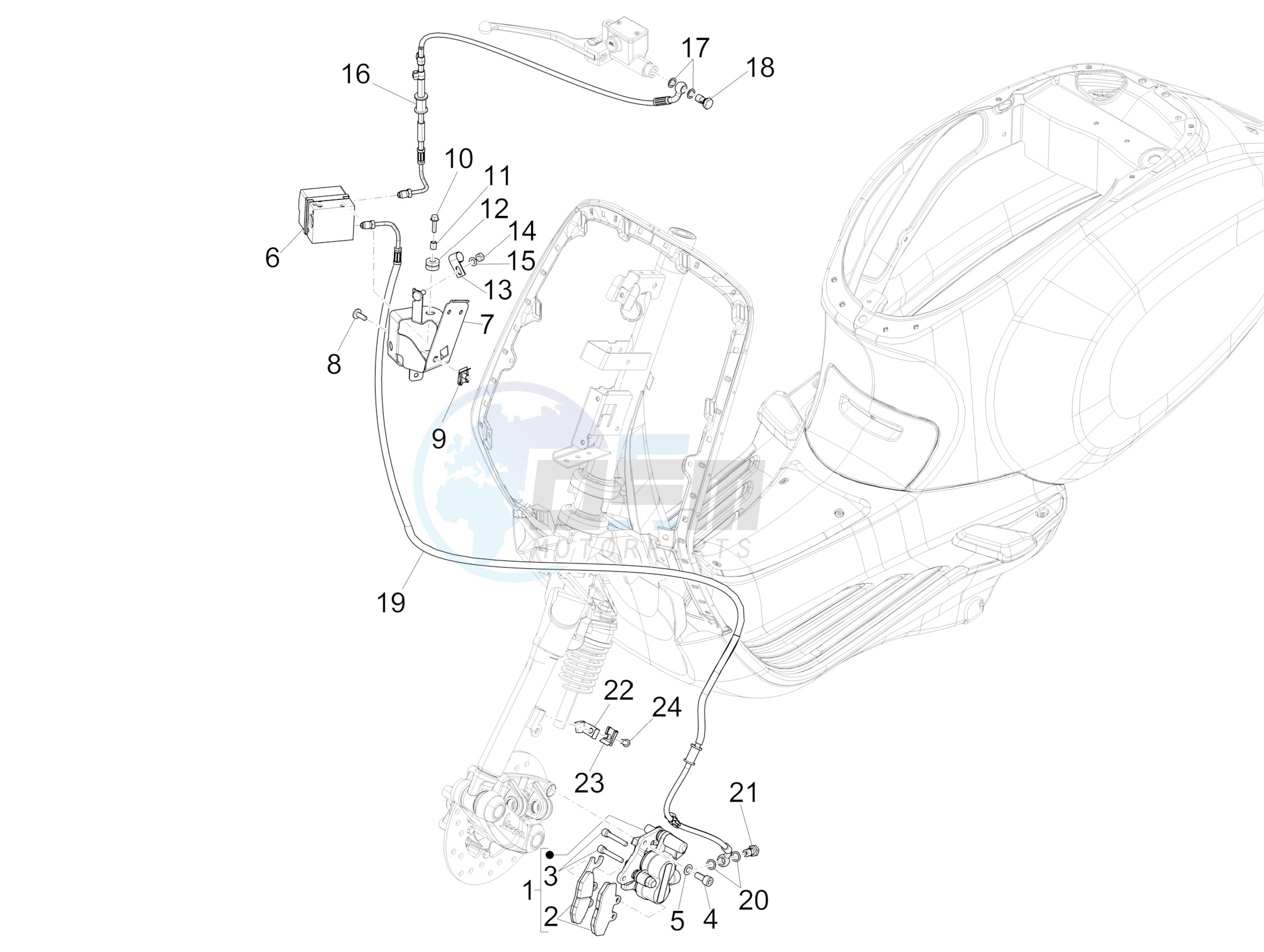 Brakes pipes - Calipers (ABS) image