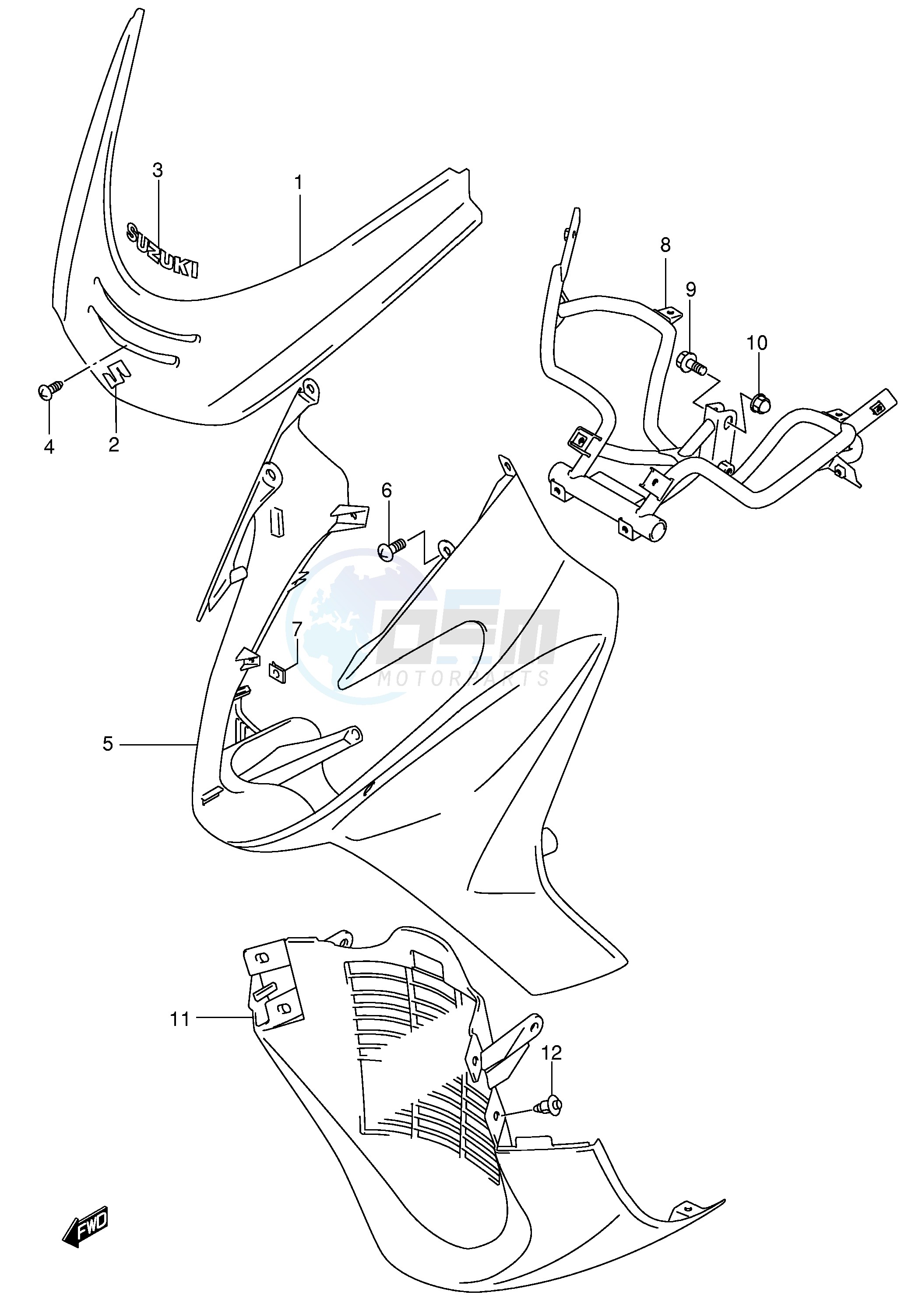 FRONT LEG SHIELD (MODEL Y) blueprint