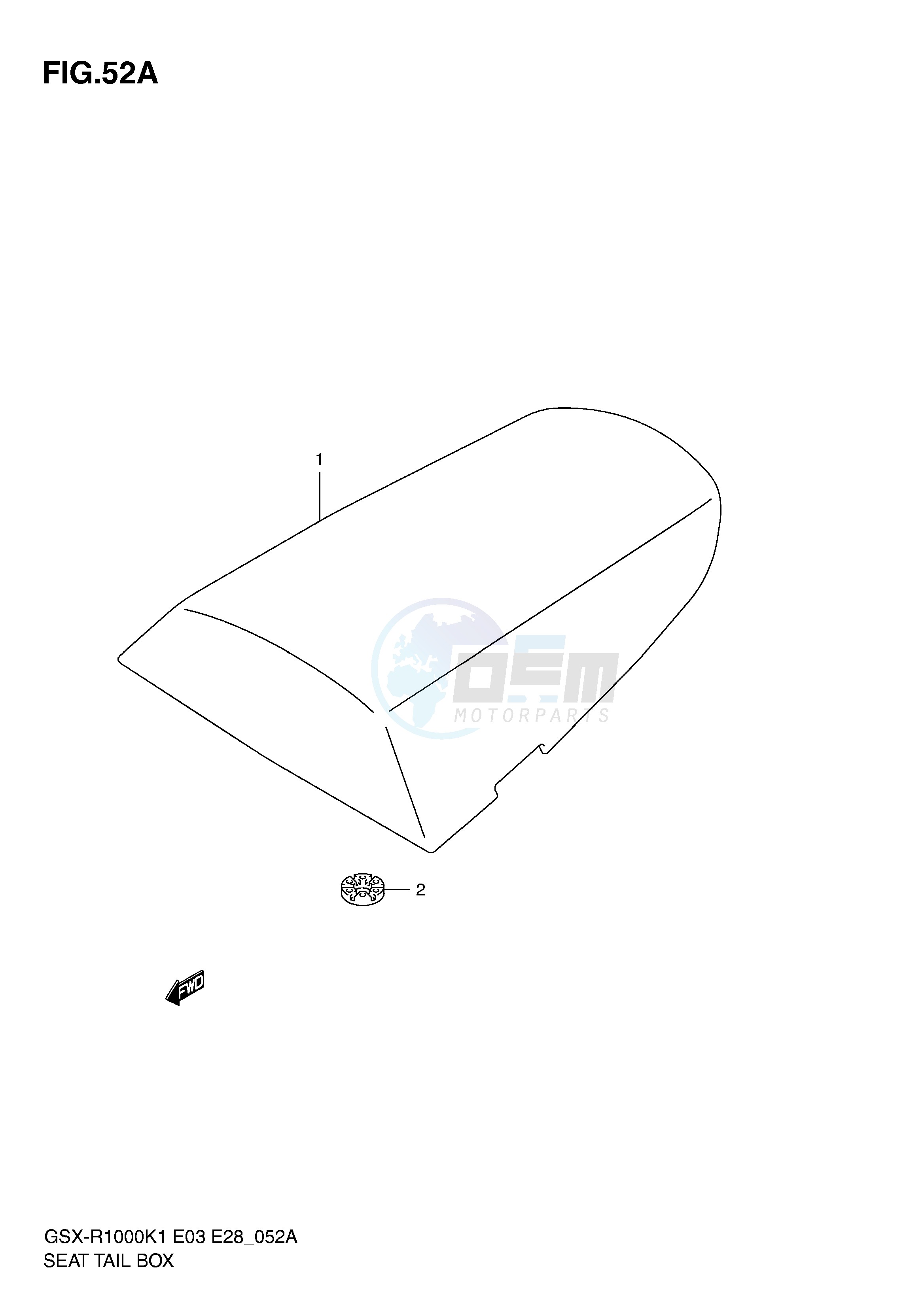 SEAT TAIL BOX (GSX-R1000K2) blueprint