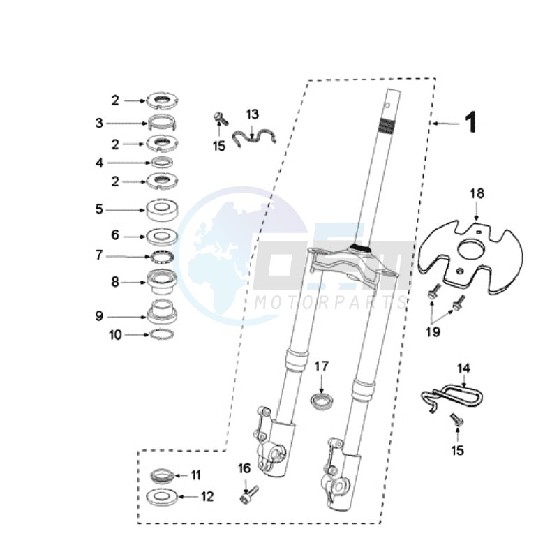 FRONT FORK / STEERINGHEAD image