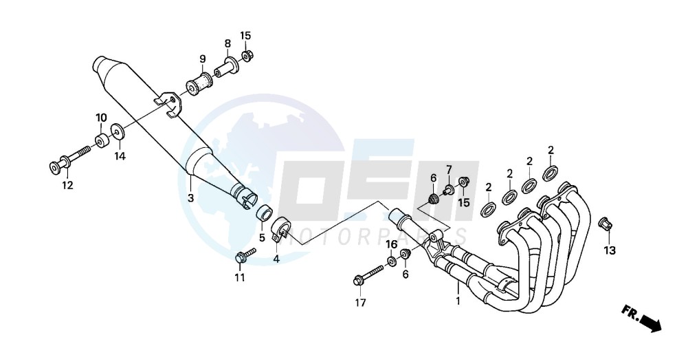 EXHAUST MUFFLER (CBF600S6/SA6/N6/NA6) image