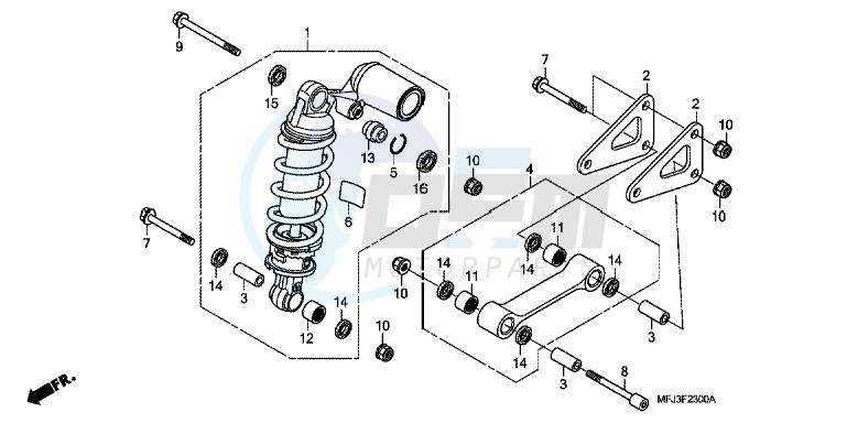 REAR CUSHION (CBR600RR) image