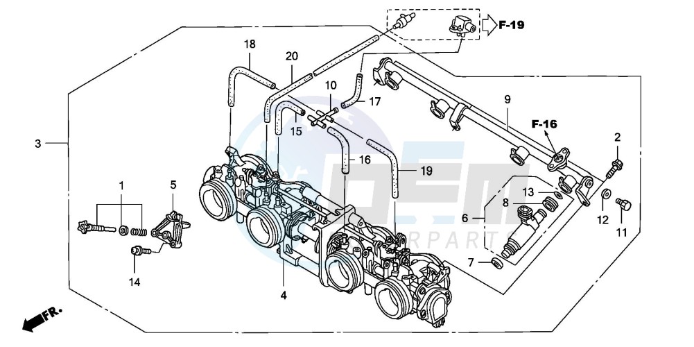 THROTTLE BODY (ASSY.) blueprint