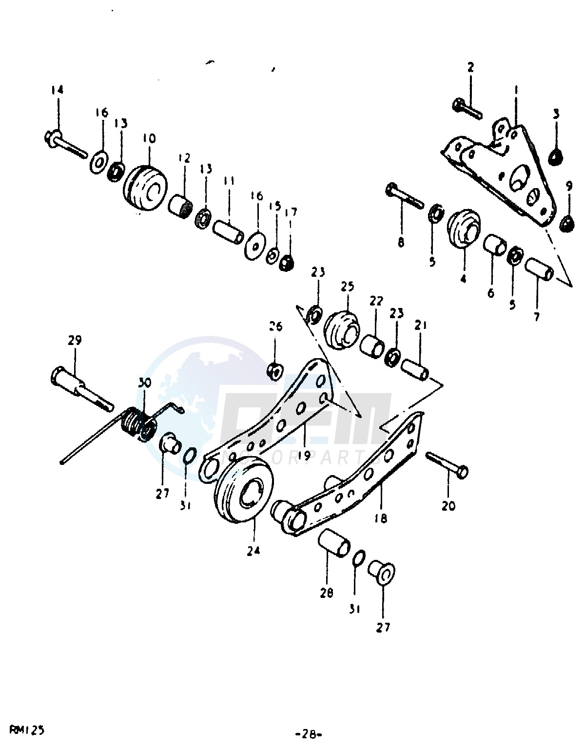 CHAIN GUIDE (RM125N) image