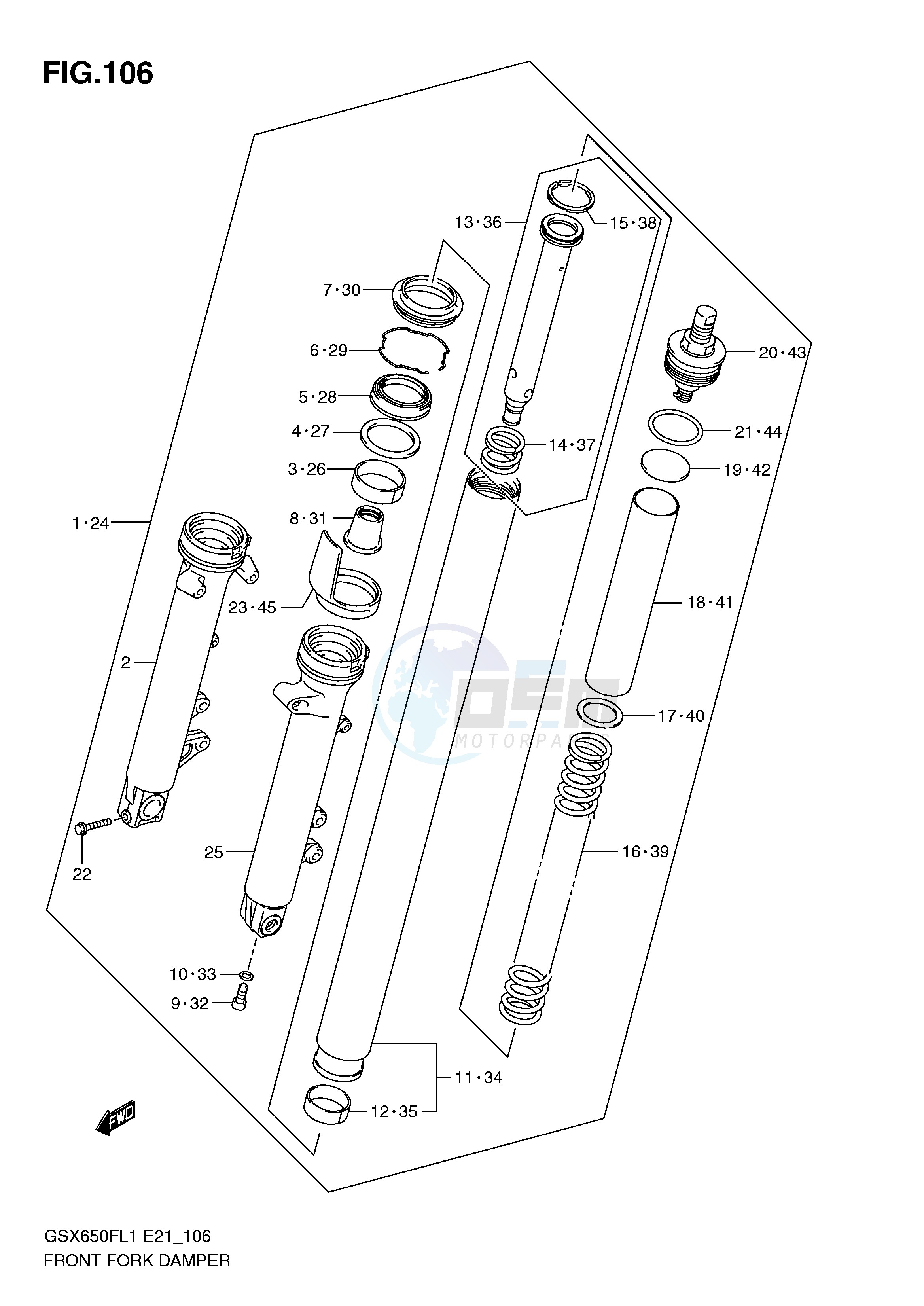 FRONT FORK DAMPER (GSX650FL1 E24) image