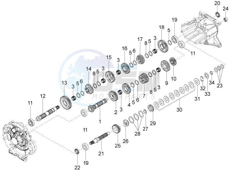 Gear box - Gear assembly blueprint