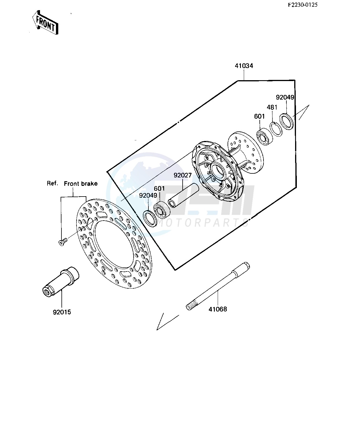 FRONT HUB blueprint