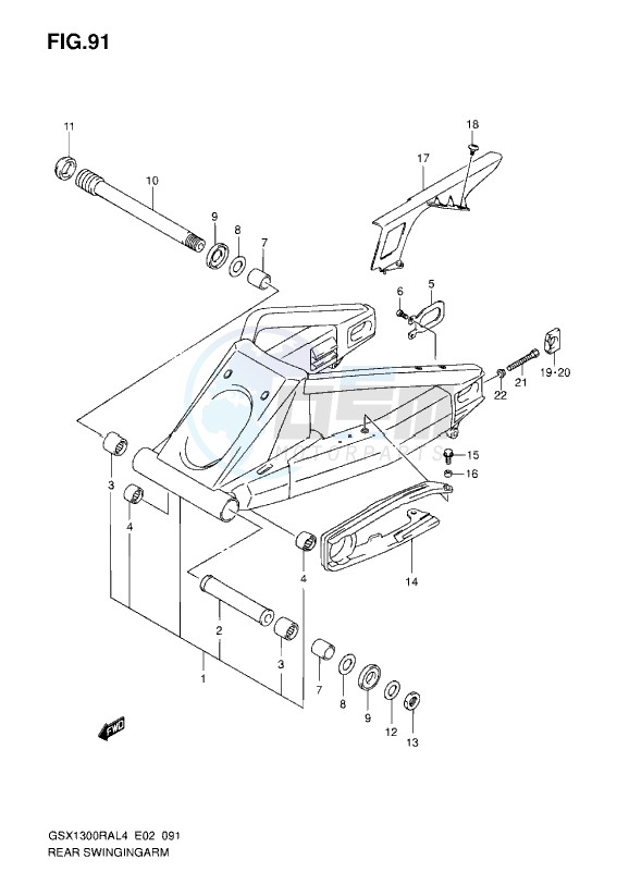 REAR SWINGING ARM L4 image