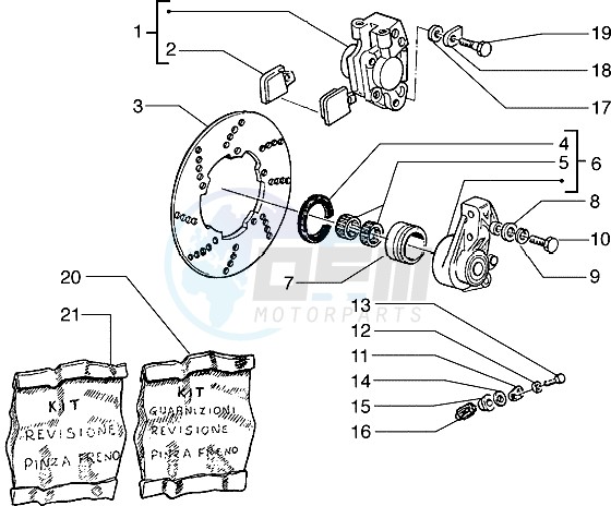 Brake caliper - Brake disc blueprint