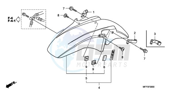 FRONT FENDER blueprint