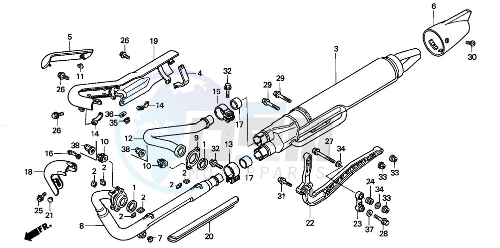 EXHAUST MUFFLER blueprint