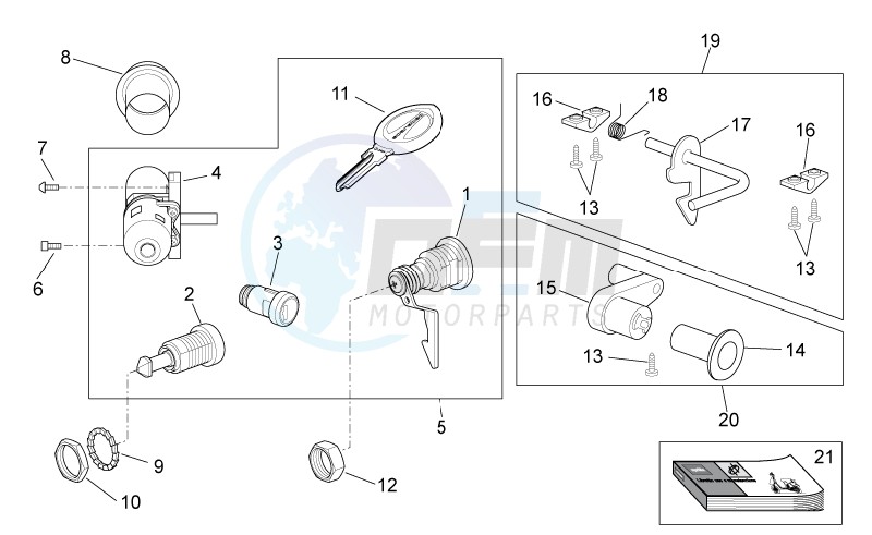Decal - Lock hardware kit image