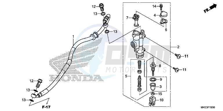 REAR BRAKE MASTER CYLINDER blueprint