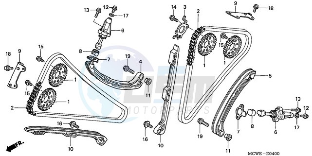 CAM CHAIN/TENSIONER blueprint