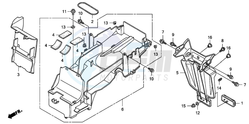 REAR FENDER (CB1300/S) blueprint