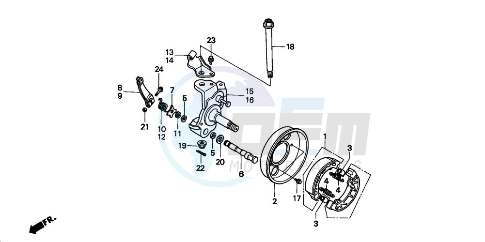 FRONT BRAKE PANEL blueprint