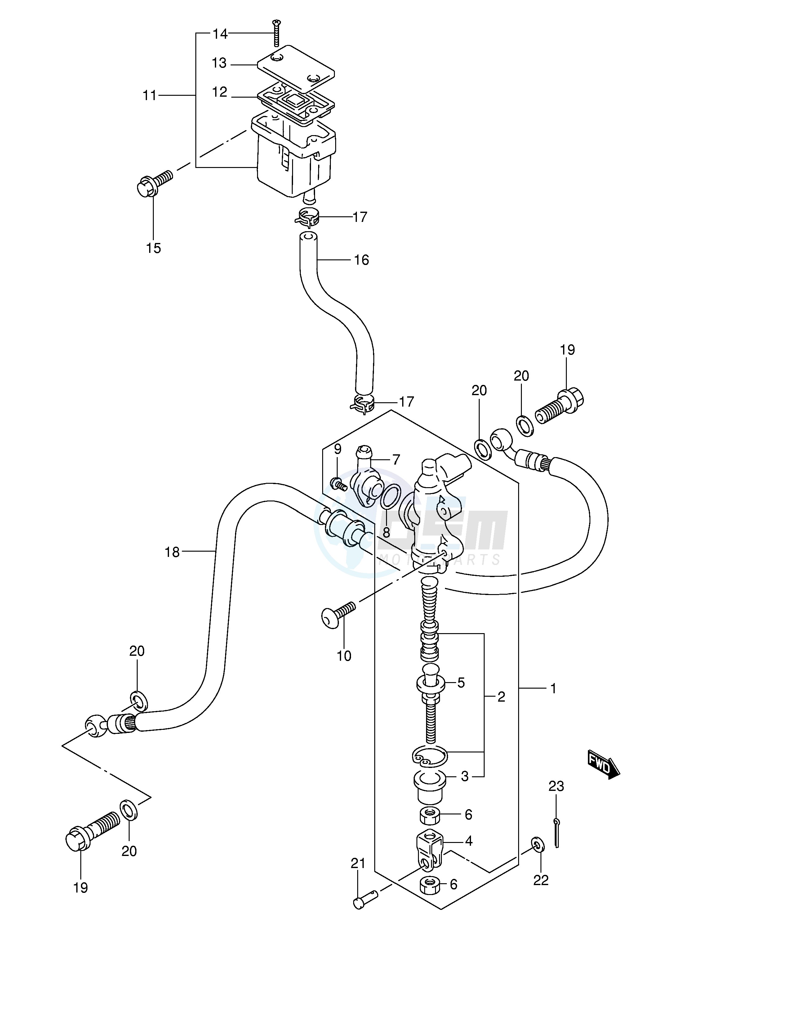 REAR MASTER CYLINDER image