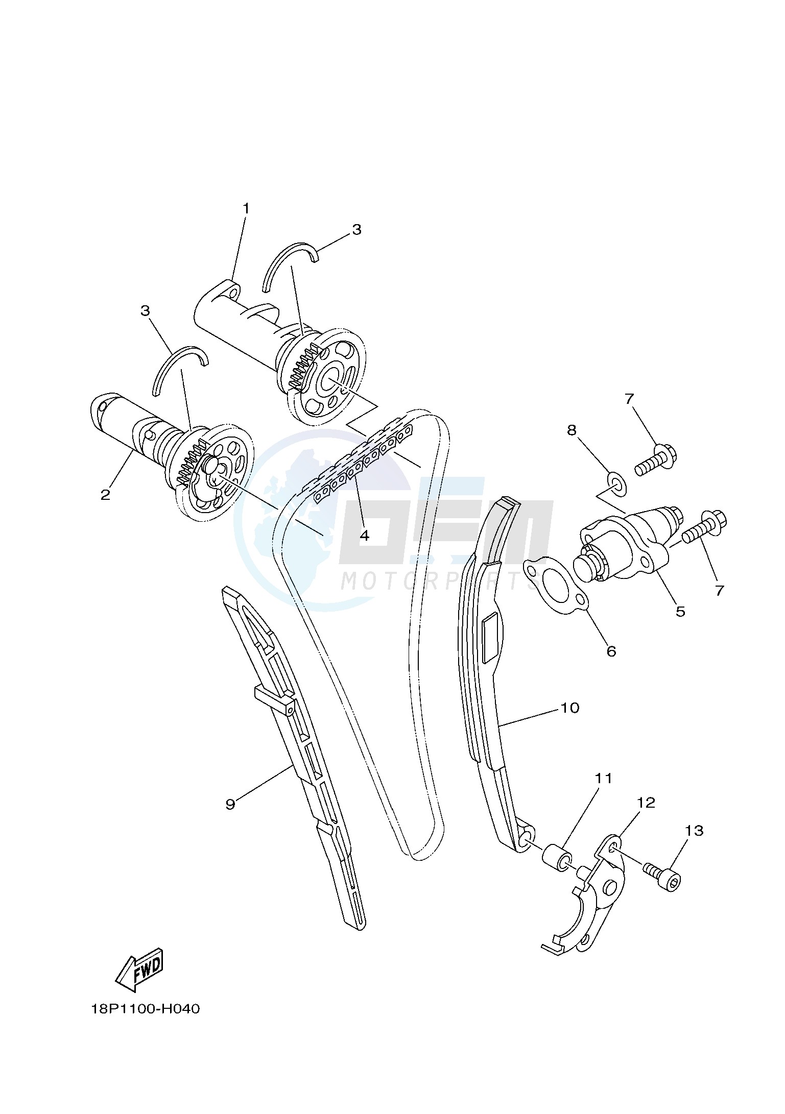 CAMSHAFT & CHAIN blueprint