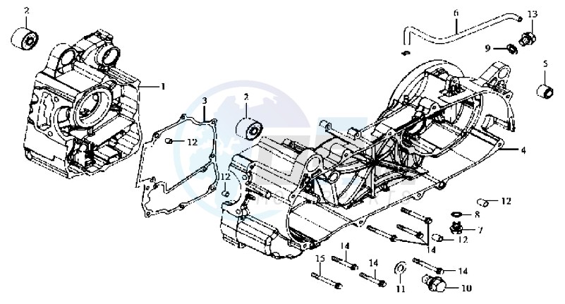 CRANKCASE RIGHT / START MOTOR blueprint