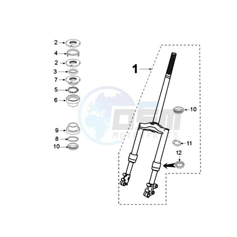 FRONT FORK / STEERINGHEAD image