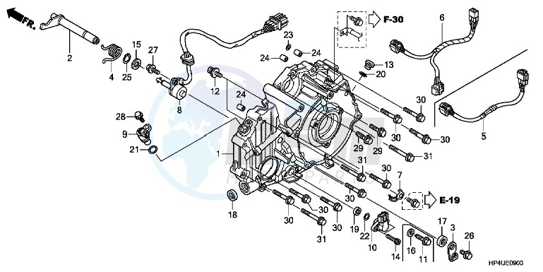 REAR CRANKCASE COVER image