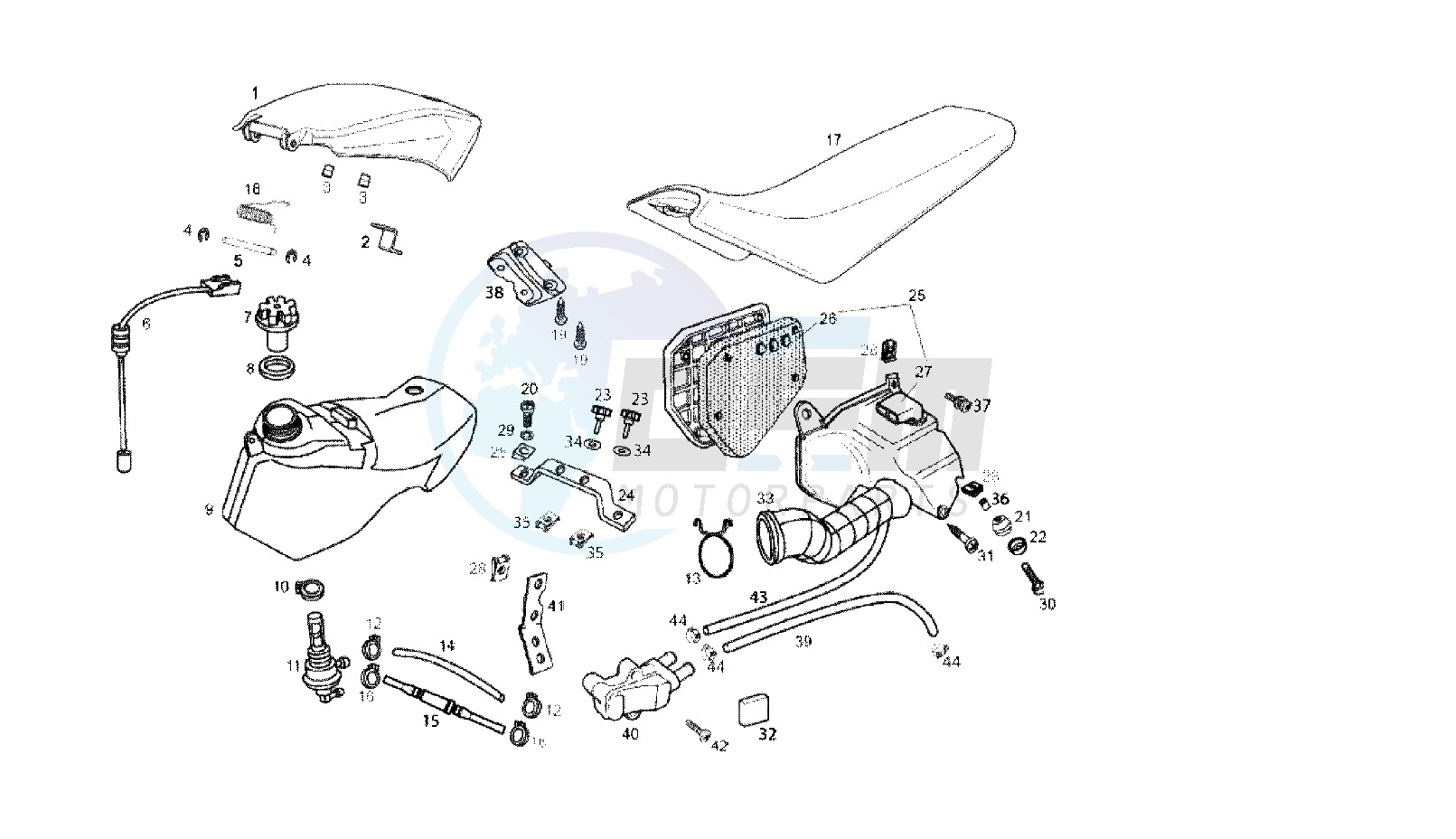 FUEL TANK - SEAT blueprint