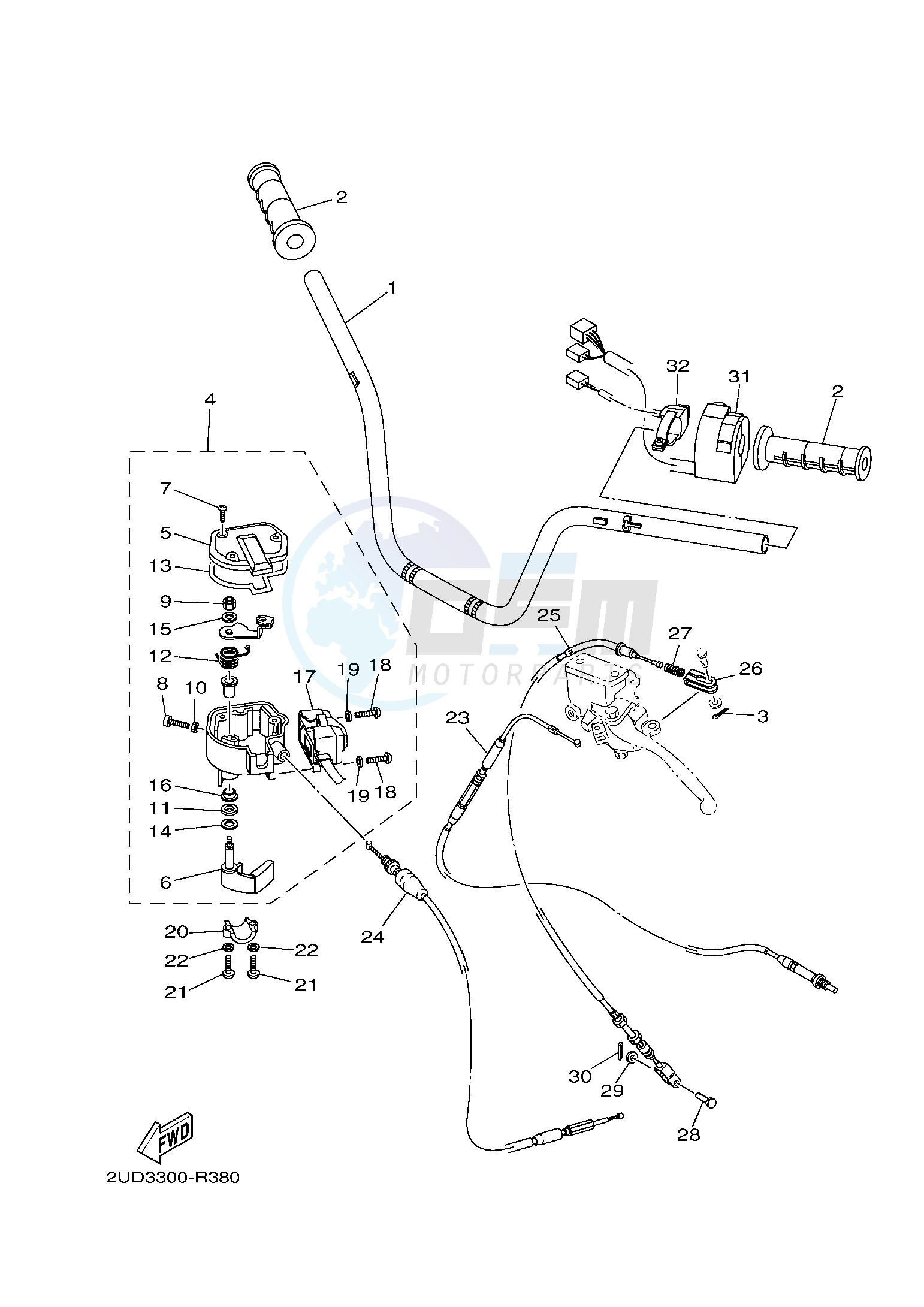 STEERING HANDLE & CABLE image