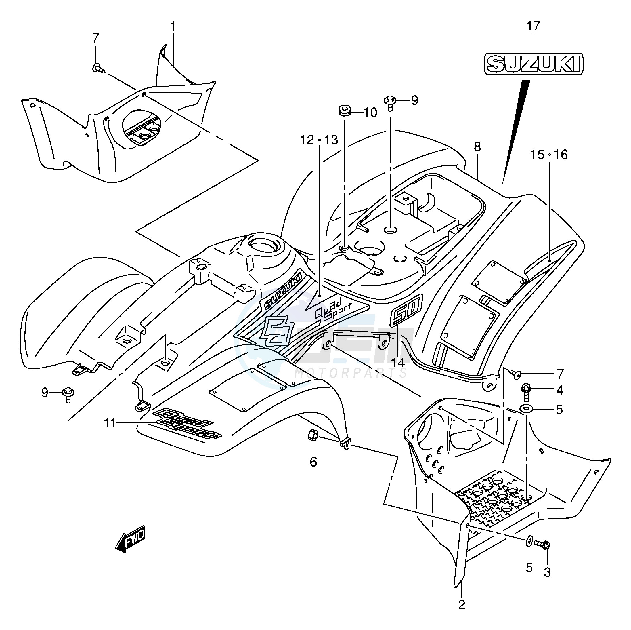 FRAME COVER (MODEL K3) blueprint