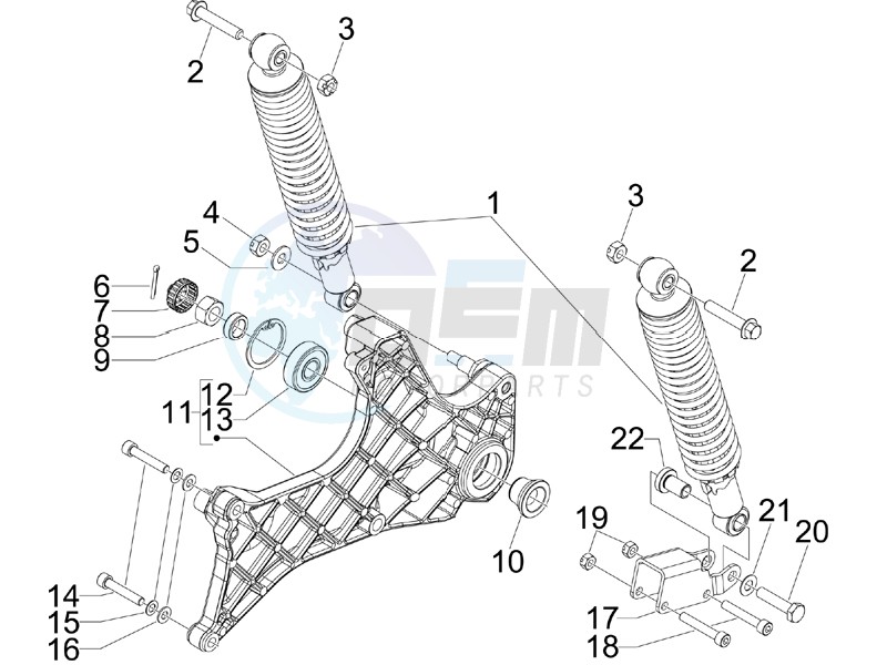 Rear suspension - Shock absorbers image