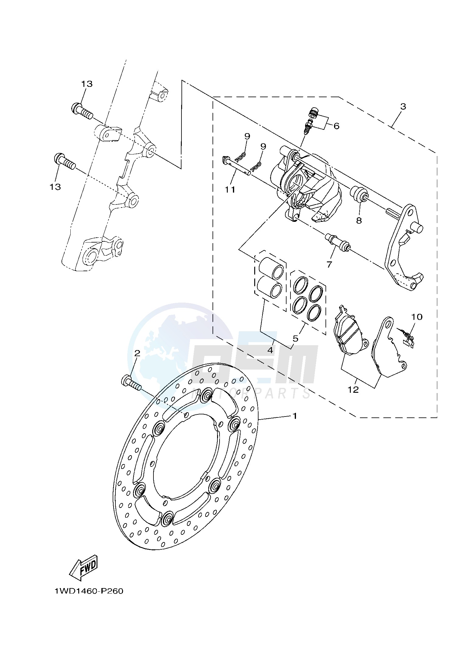 FRONT BRAKE CALIPER image