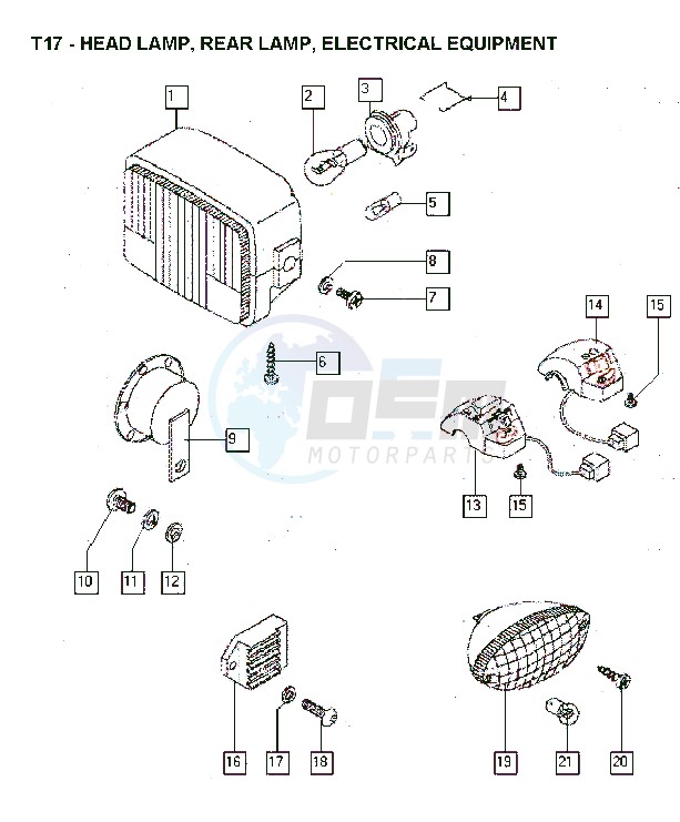 Head lamp-rear lamp-electrical equipment image
