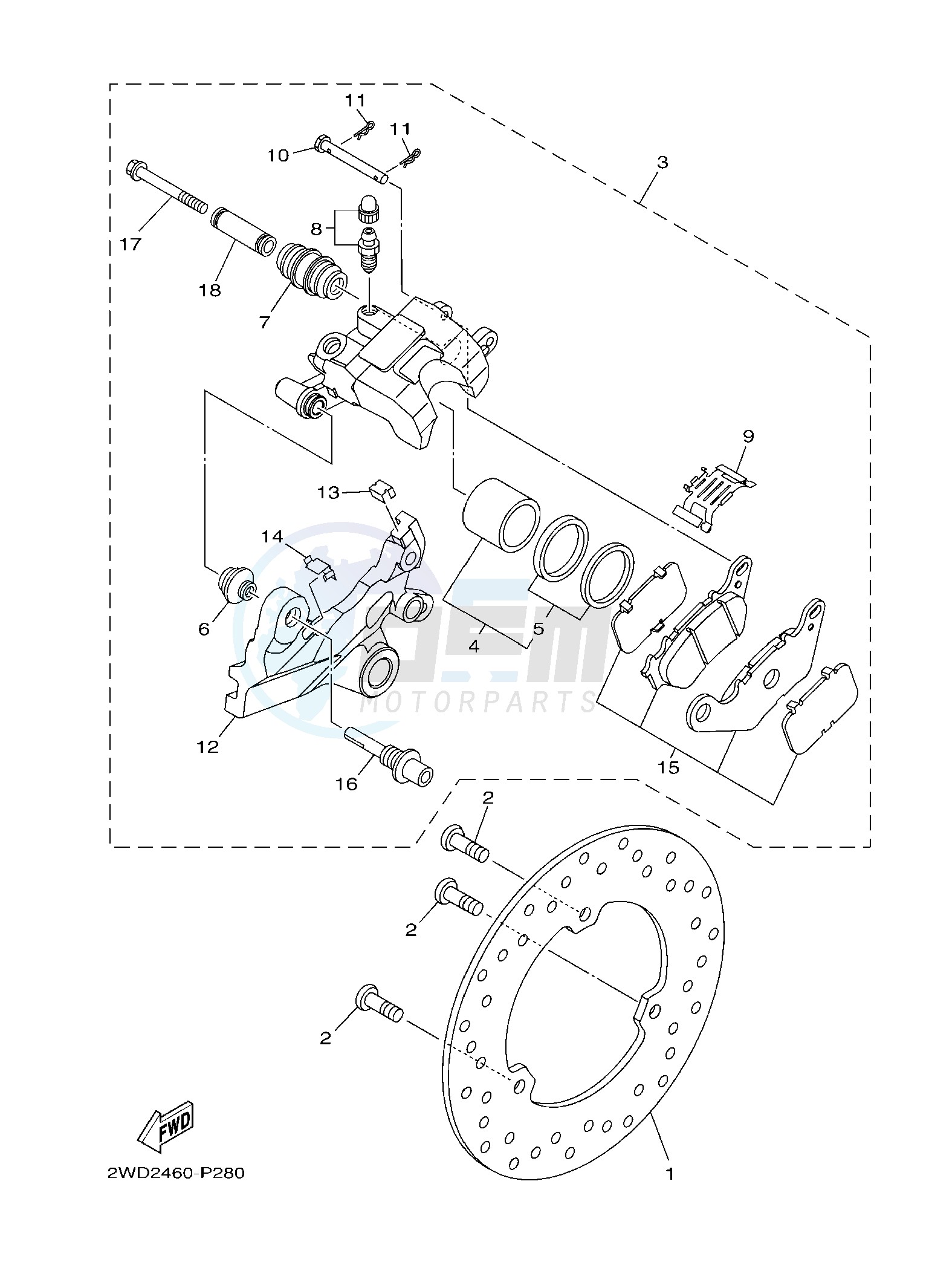 REAR BRAKE CALIPER image