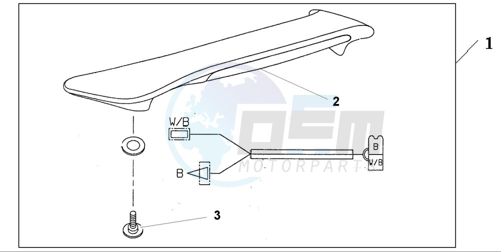 TRUNK UPPER SPOILER (NH469M) image