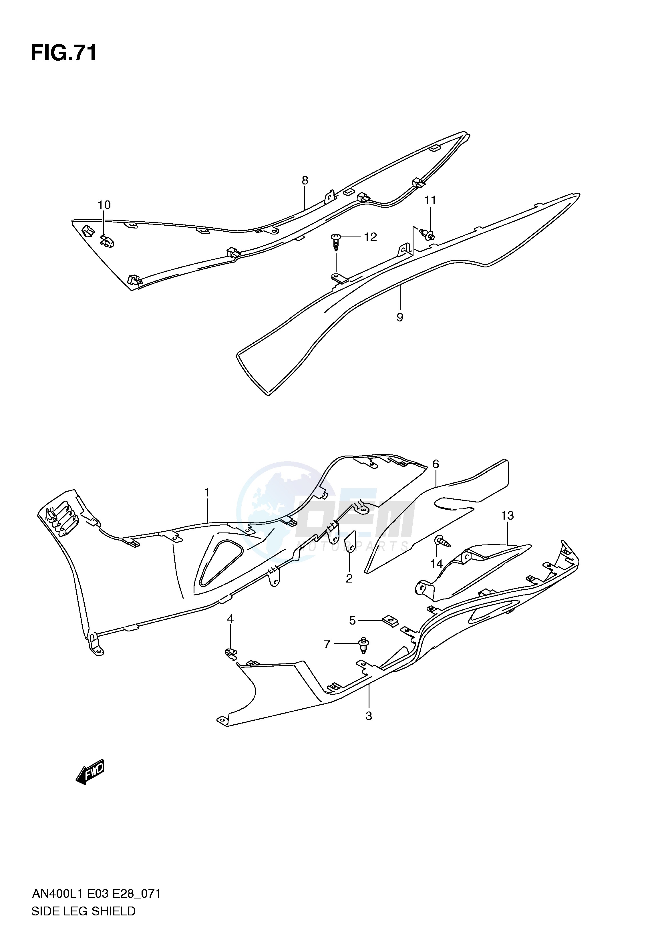 SIDE LEG SHIELD (AN400ZAL1 E33) blueprint