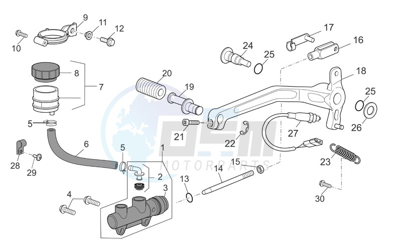 Rear master cylinder blueprint