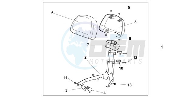 BACKREST *NHA95M* blueprint