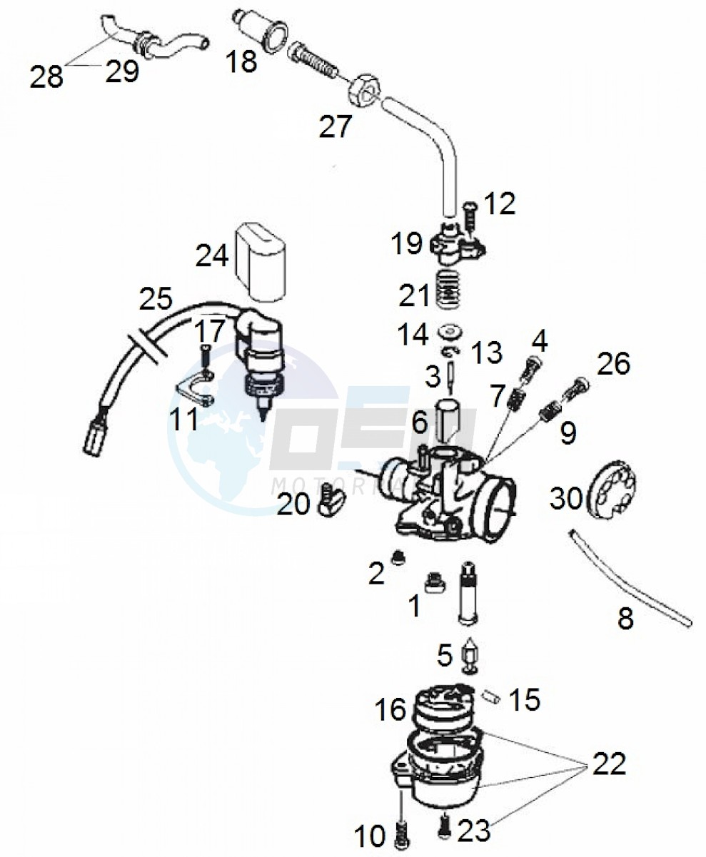 Carburetor components (Positions) image