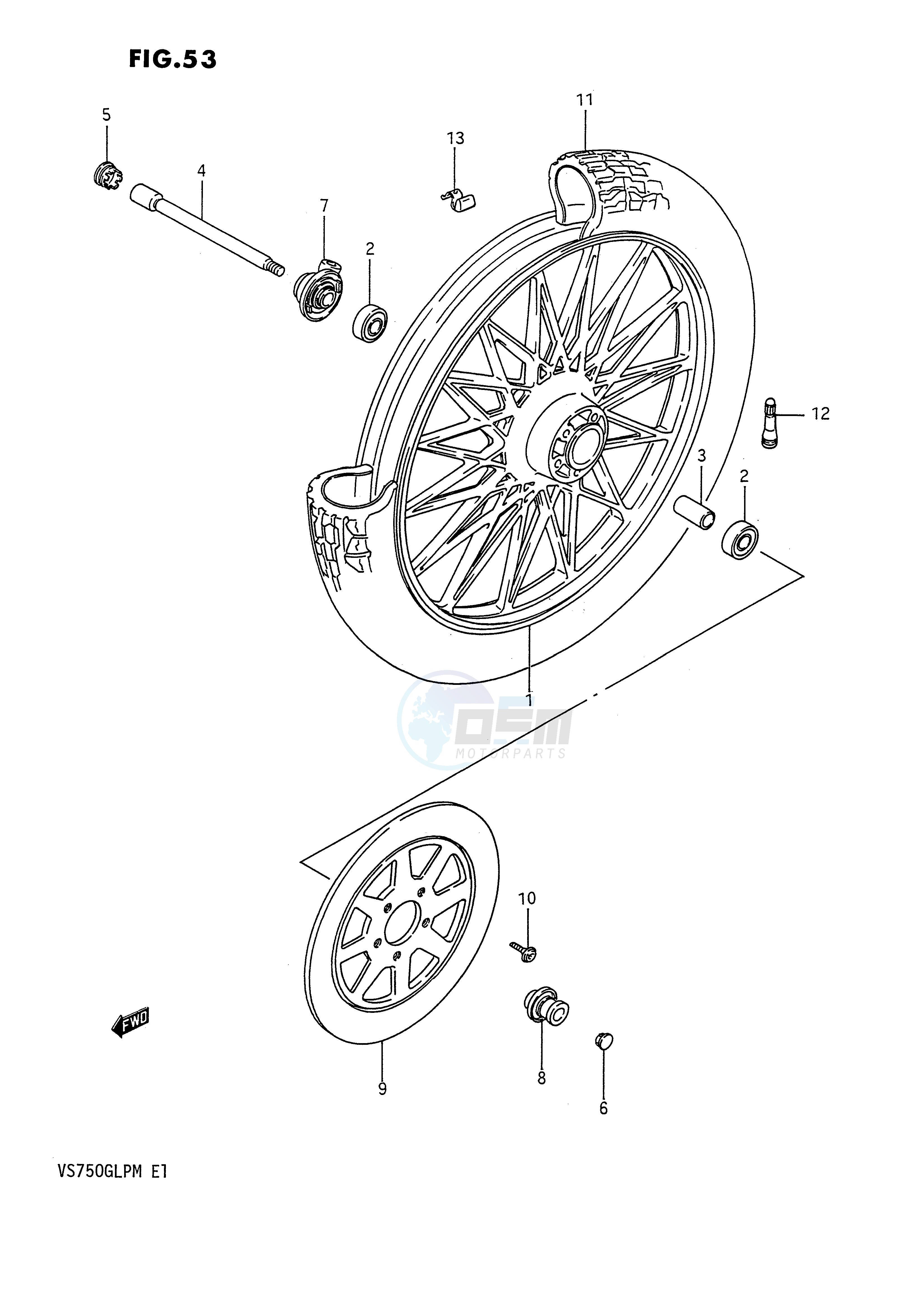 FRONT WHEEL (VS750GLEFH GLEPH) image