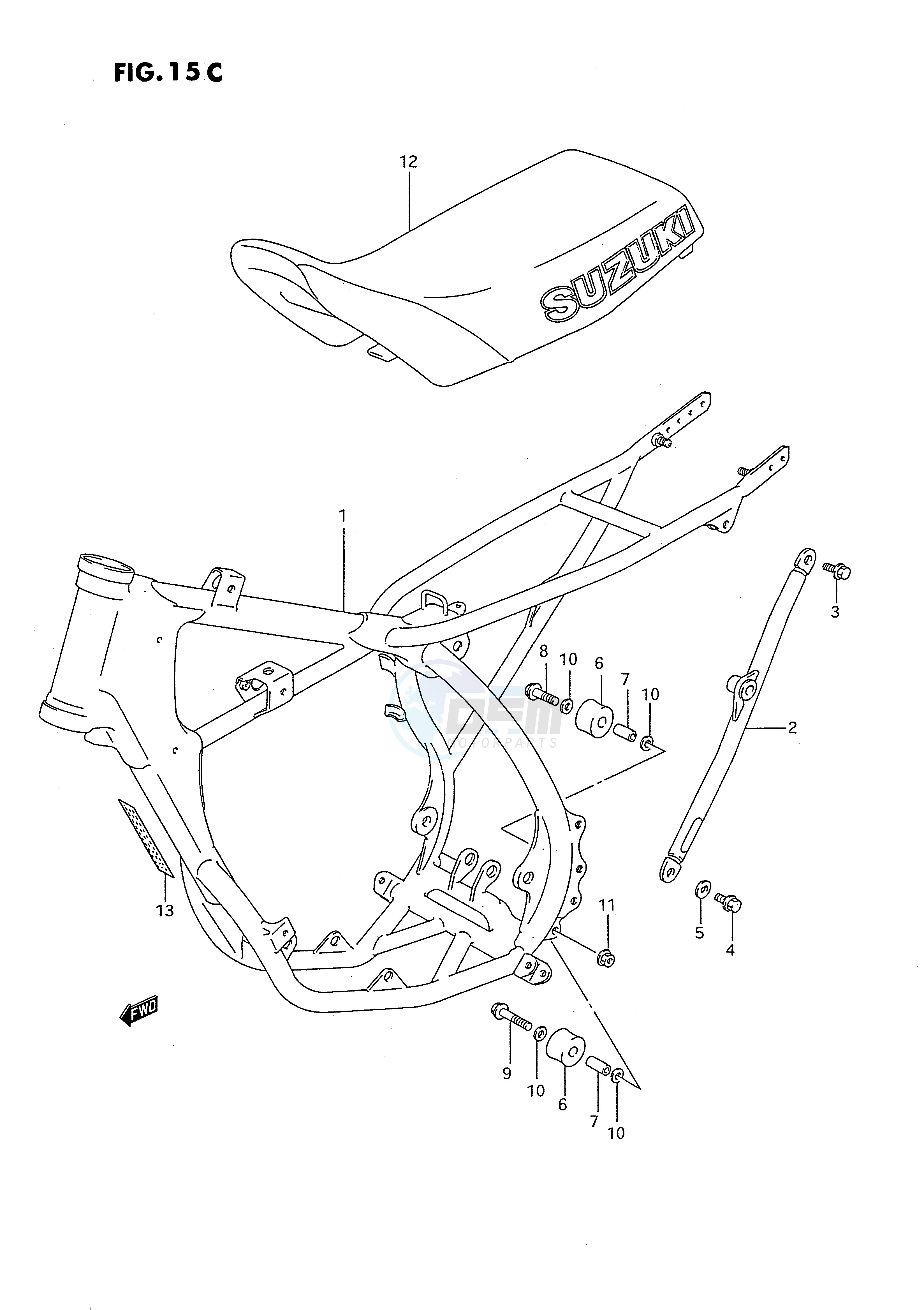 FRAME - SEAT (MODEL P R S) blueprint