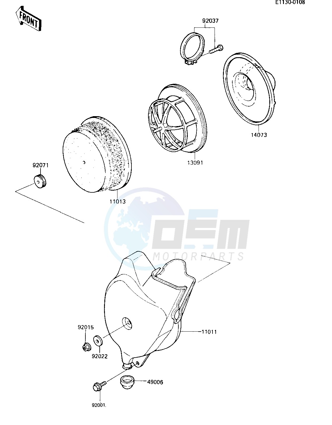 AIR CLEANER -- 84 KX80-E2- - blueprint