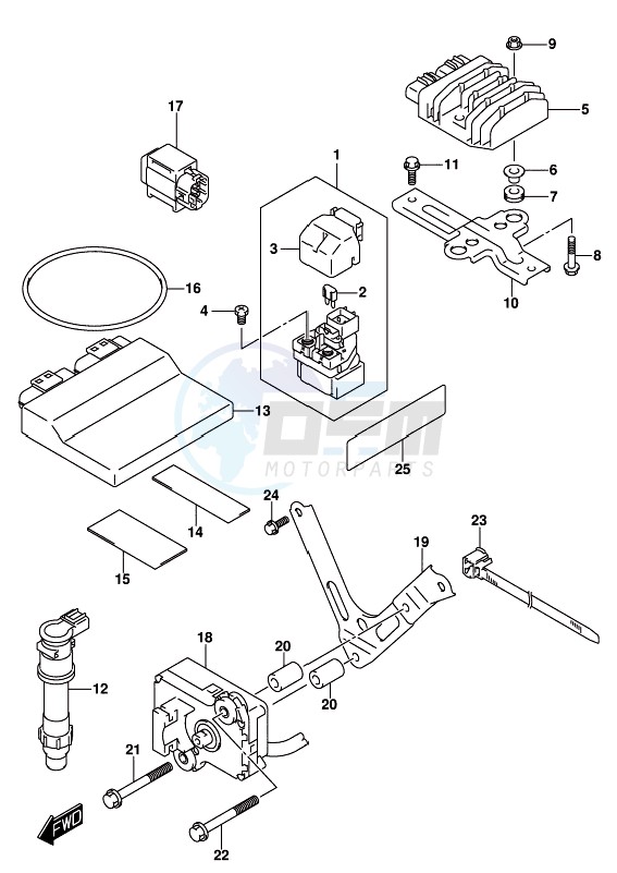 ELECTRICAL (GSX-S1000FAL8 E21) blueprint