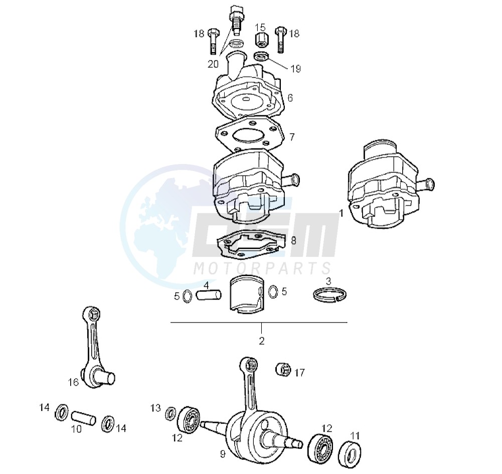 Drive Shaft - Cylinder - Piston blueprint