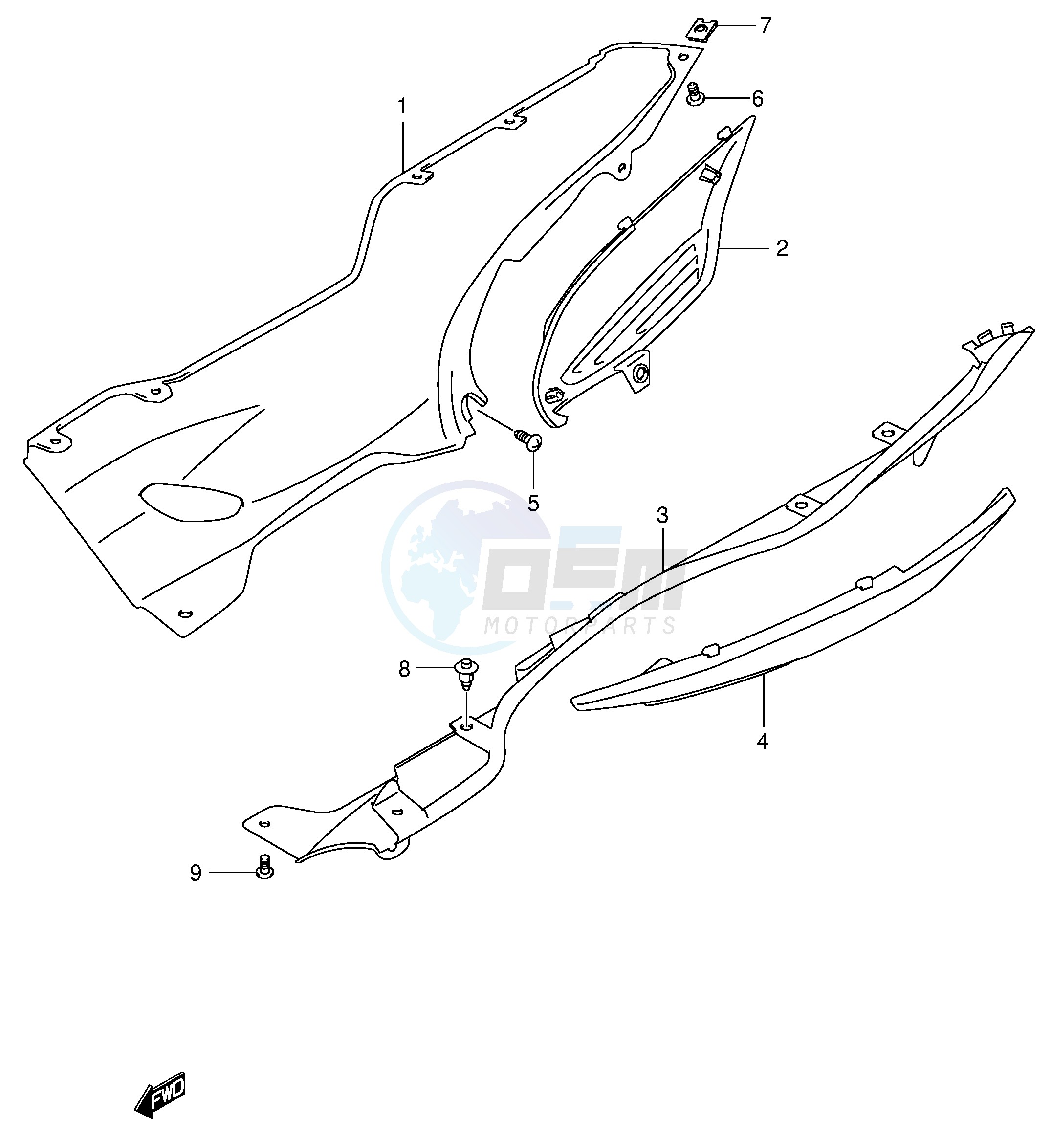 SIDE LEG SHIELD (MODEL X) blueprint
