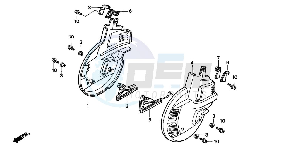 FRONT WHEEL COVER (CL1500AW/SEW) blueprint