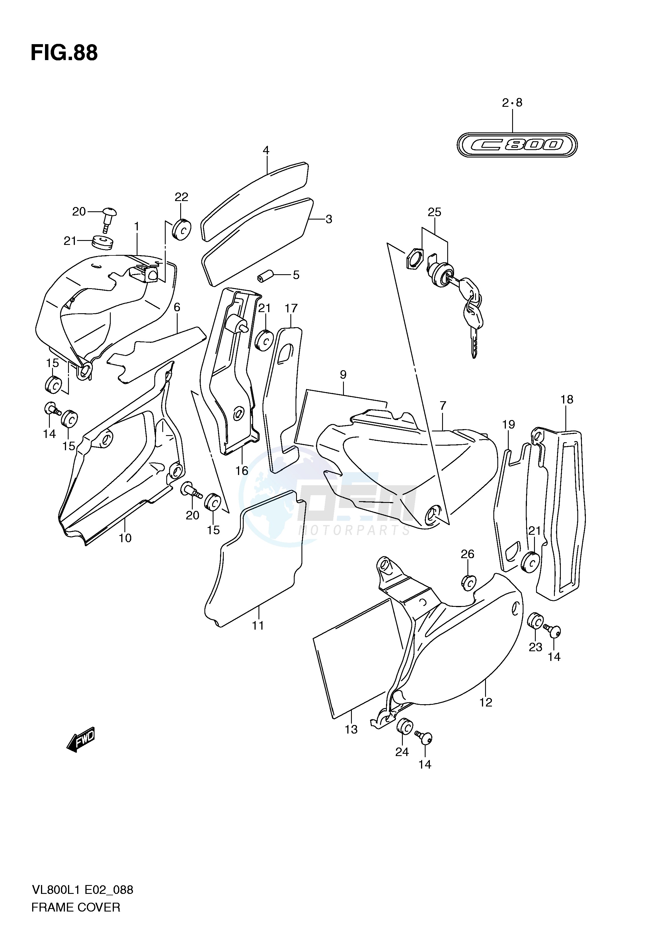 FRAME COVER (VL800UEL1 E19) image