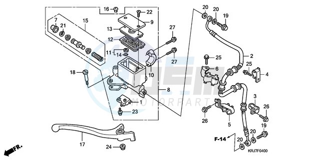 FR. BRAKE MASTER CYLINDER (FES125)(FES150) blueprint