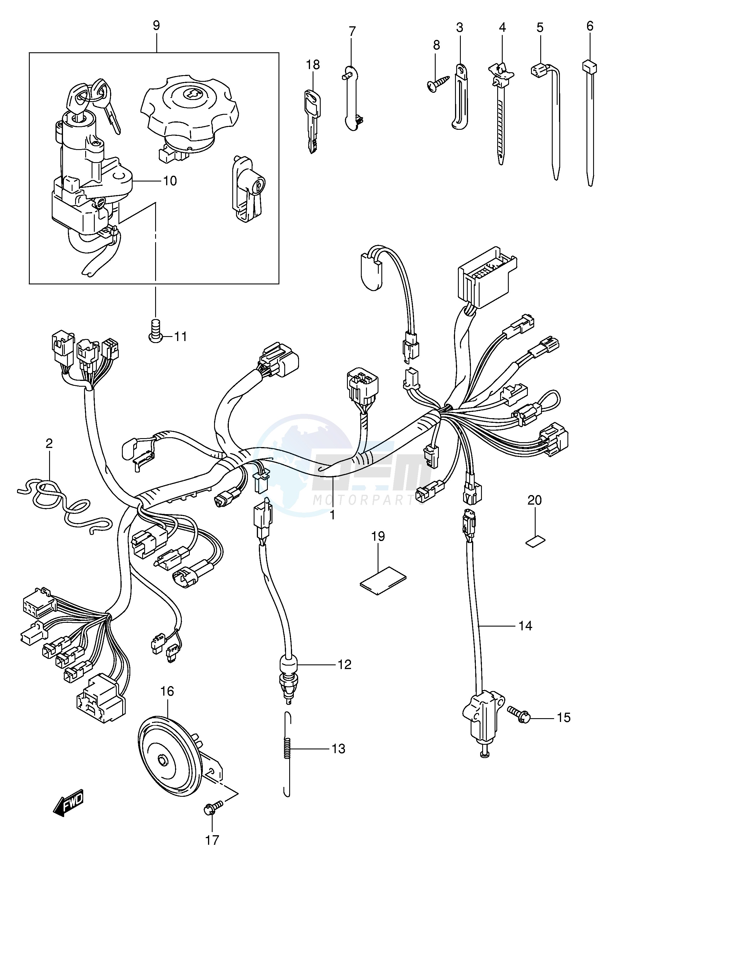 WIRING HARNESS (MODEL K3 K4 K5 K6) image