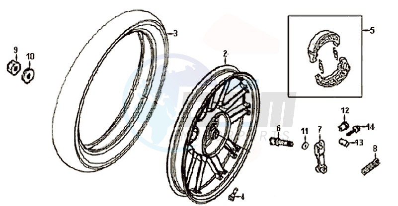 REAR WHEEL / CENTRAL STAND blueprint