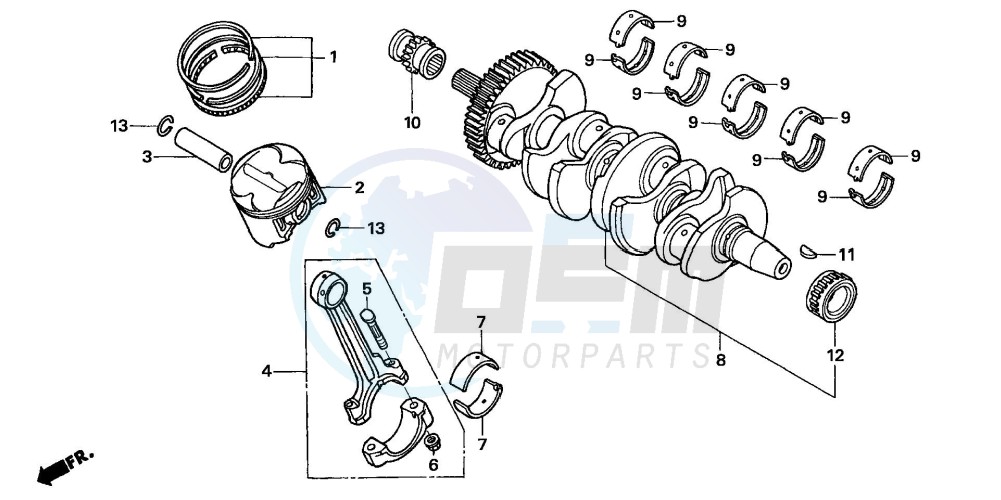 CRANKSHAFT/PISTON (CBF600S6/SA6/N6/NA6) image